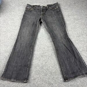 GAP Low Rise Bootcut Jeans Womens 10A Gray Stretch Dark Wash Denim Casual Flare